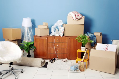 Removal van and movers handling an urgent move in Brixton