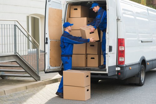 Customer booking a professional house removal service