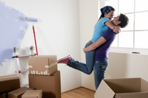Household items prepared for a Brixton removal van