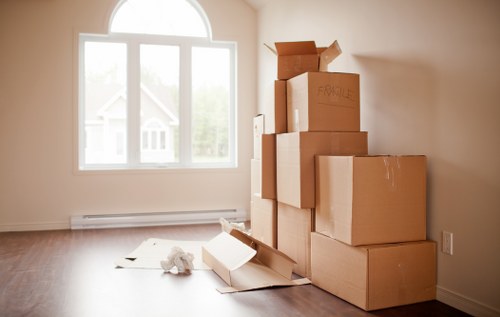 IT equipment and furniture prepared for a commercial move in Brixton