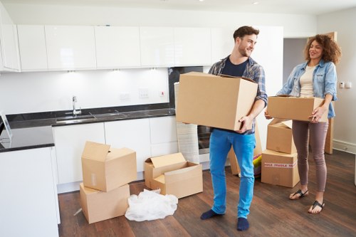 Moving van access and building entrance preparation in Brixton